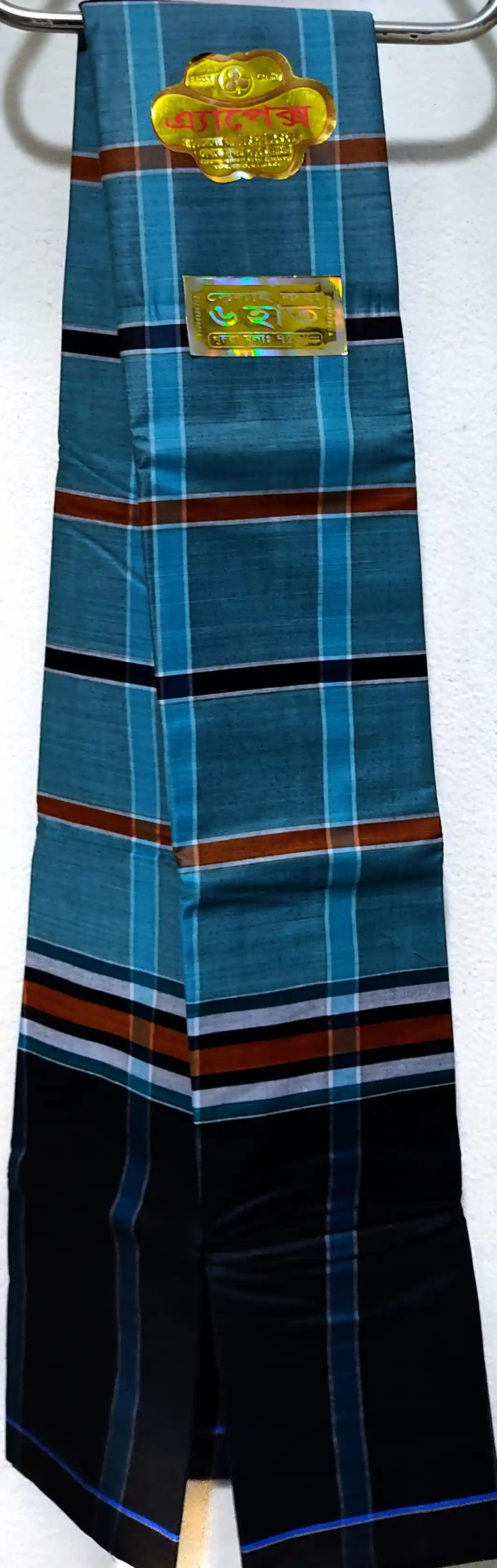 টিস্যু লুঙ্গি ৬হাত রং পাকা সেলাই করা